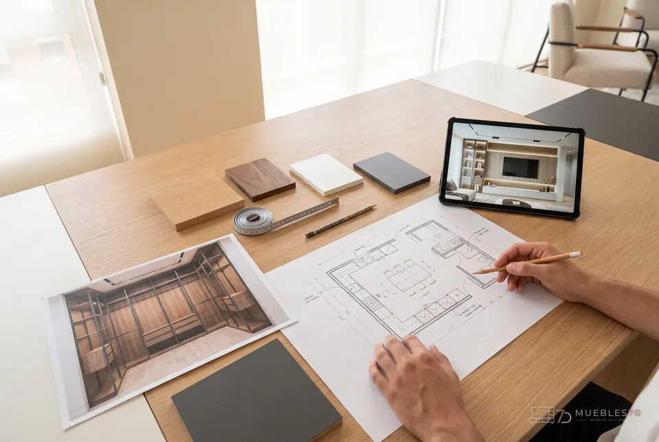 Diseñamos: proceso de carpintería personalizada Muebles7D